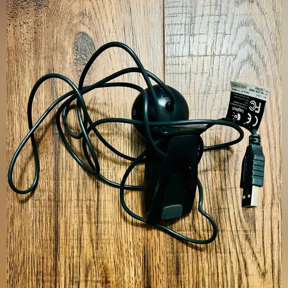 Logitech Metallic Silver Webcam with Black Accents